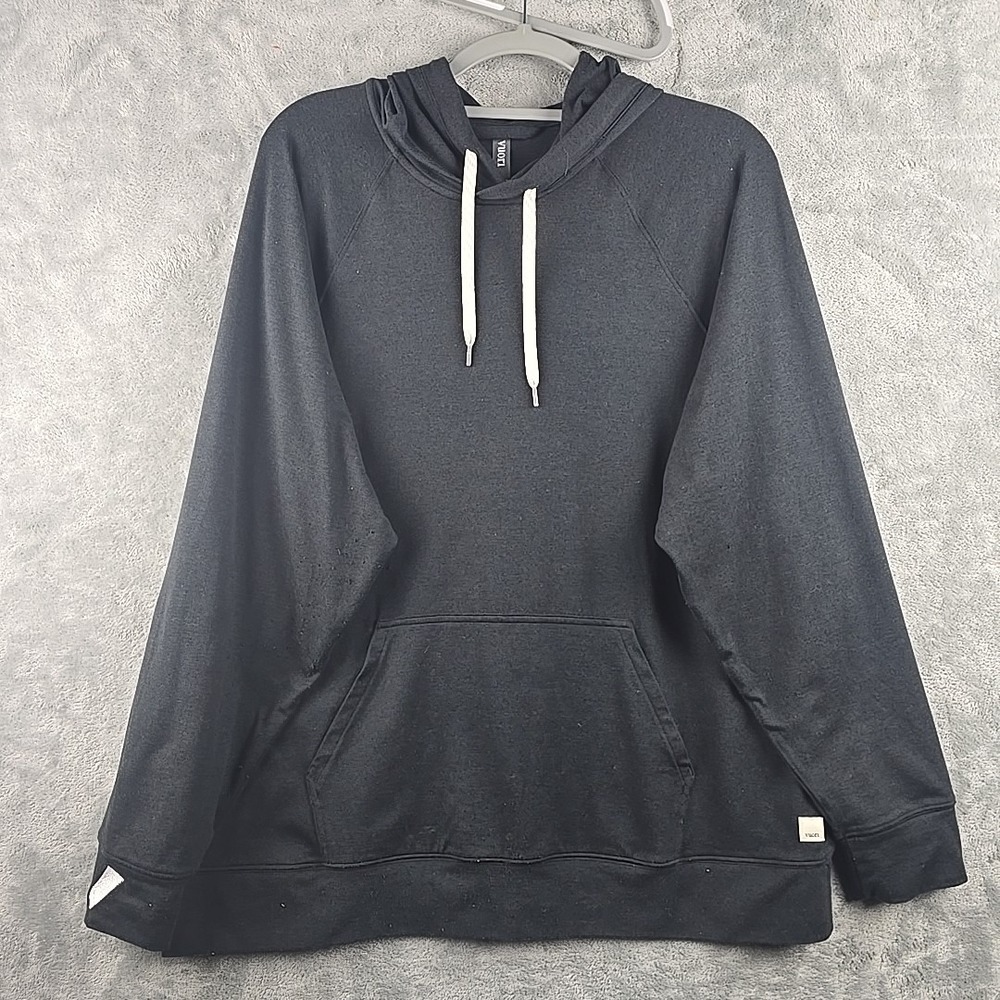 Vuori Halo Hoodie Womens Large Black Kangaroo Pocket Performance‎ Piling